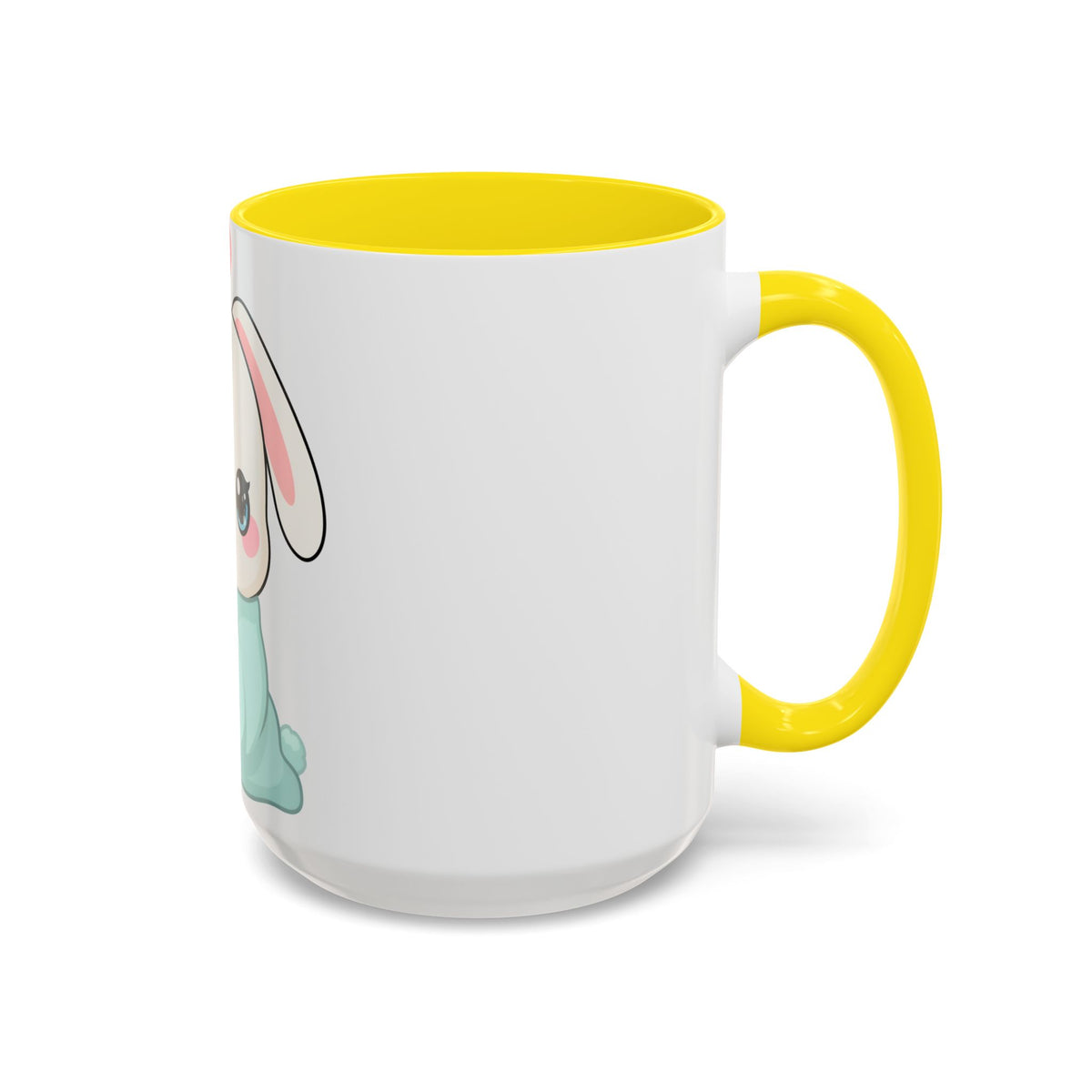 Kawaii Bunny Accent Coffee Mug for Cozy Moments