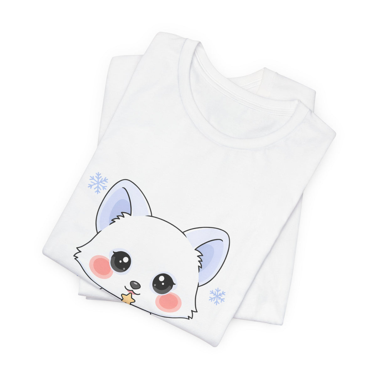 Kawaii Christmas Fox T-Shirt for Cozy Holiday Decorating