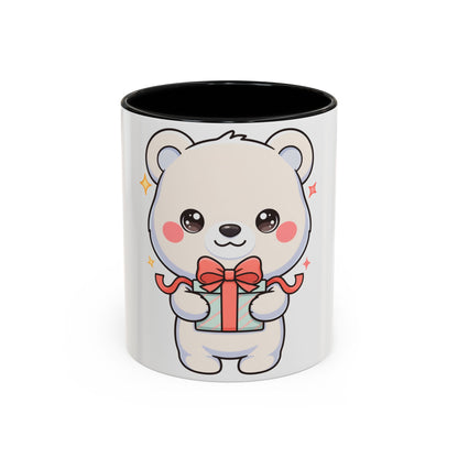 Kawaii Polar Bear Mug, Cute Gift Accent Coffee Mug