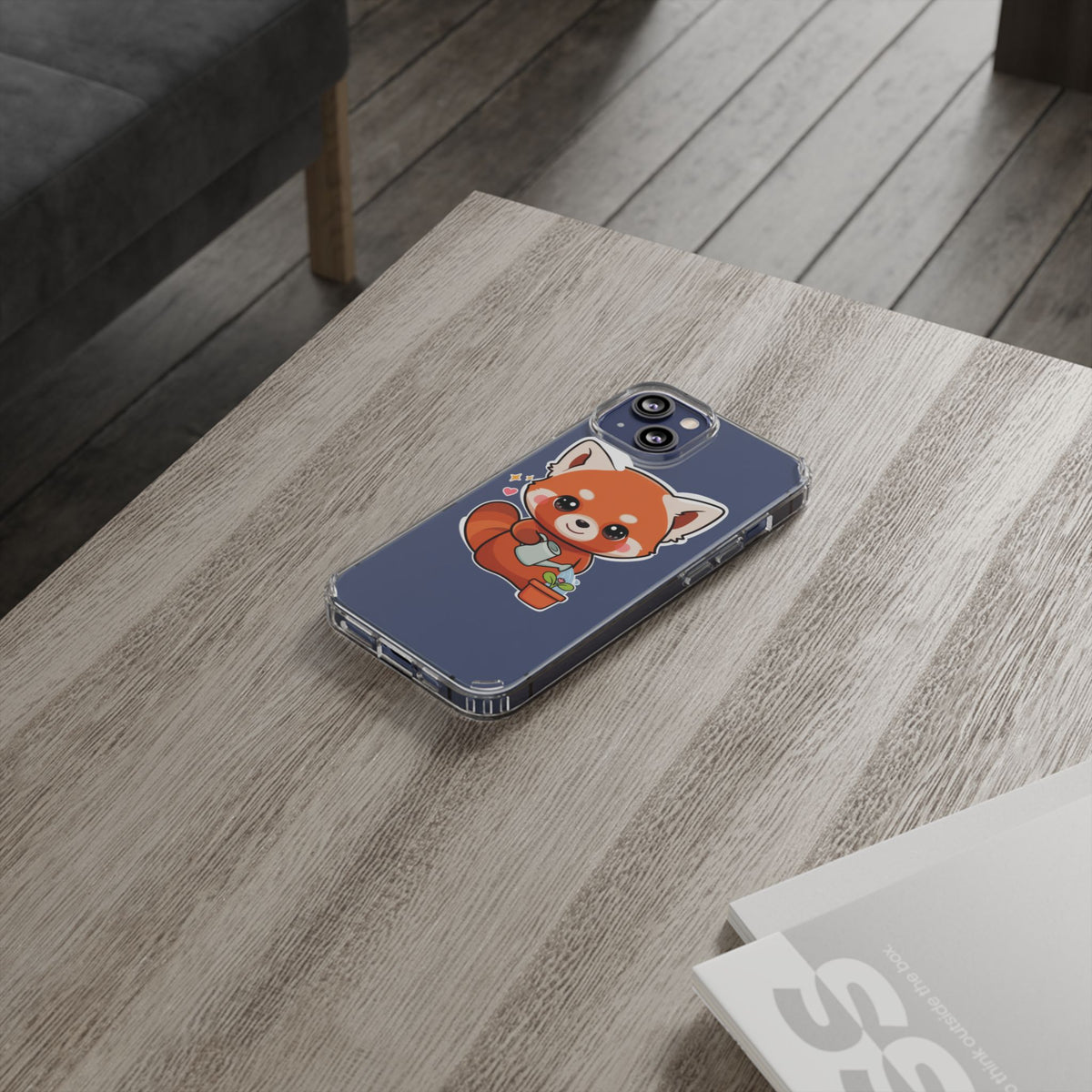 Red Panda Phone Case, Cute Plant Lover Gift