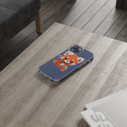 Red Panda Phone Case, Cute Plant Lover Gift