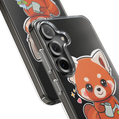 Red Panda Phone Case, Cute Plant Lover Gift