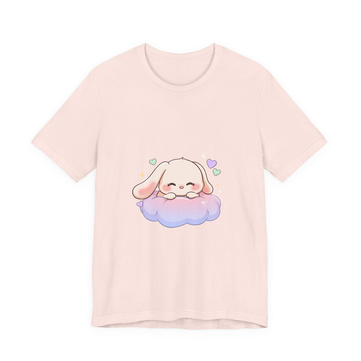 Kawaii Sleeping Bunny Tee, Cute Cloud Nap Unisex Shirt
