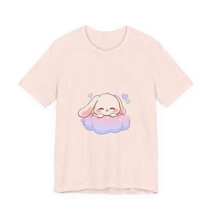 Kawaii Sleeping Bunny Tee, Cute Cloud Nap Unisex Shirt