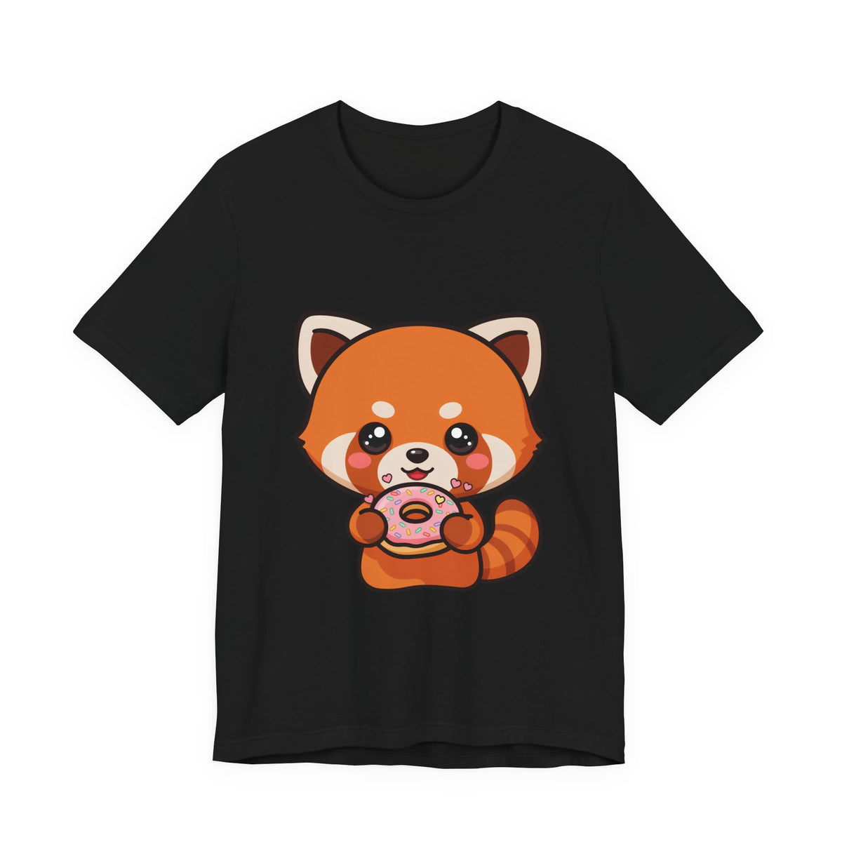 Red Panda Donut T-Shirt, Cute Kawaii Animal Tee