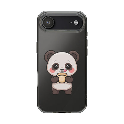 Kawaii Panda Latte Clear Impact-Resistant Case