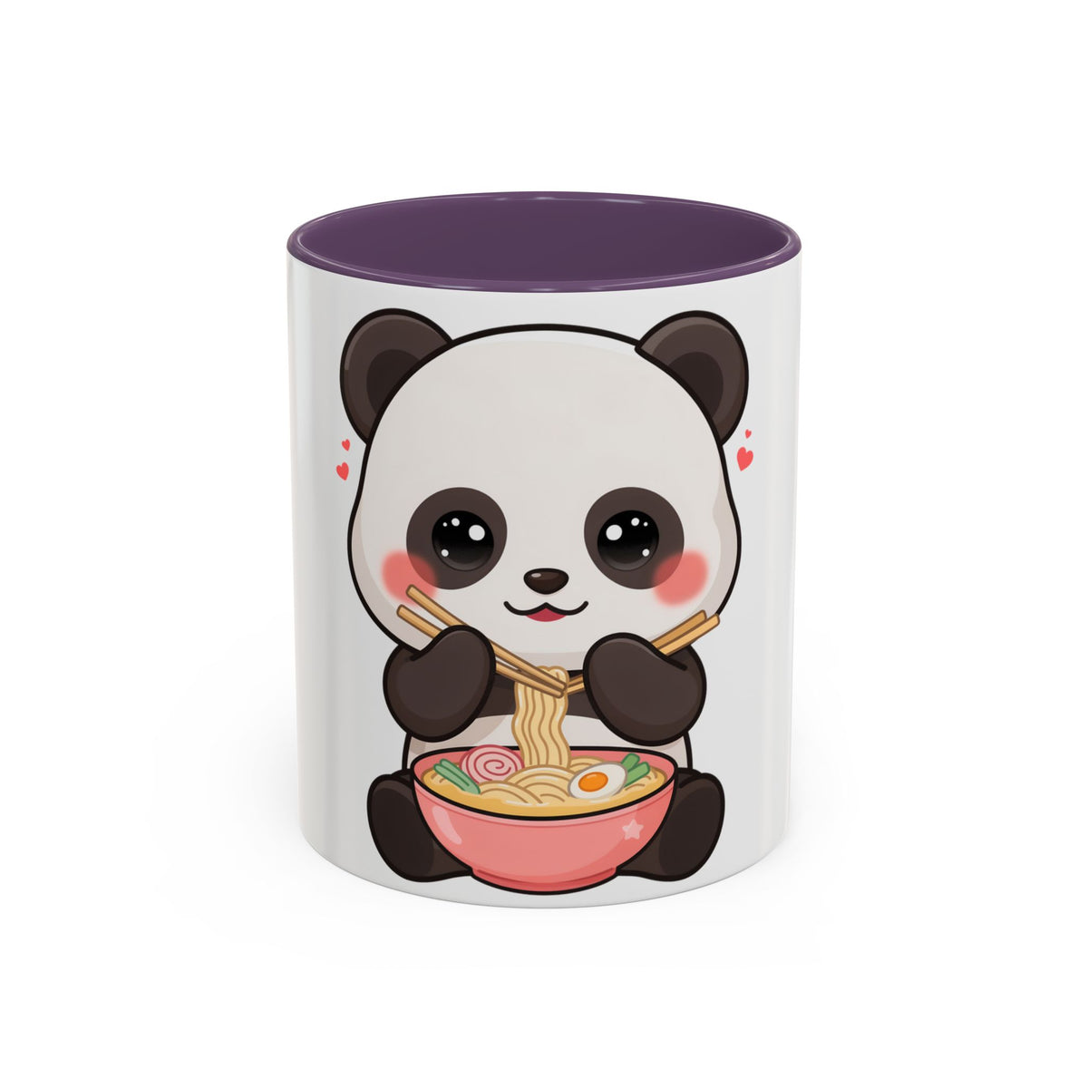 Kawaii Panda Ramen Mug, Cute Accent Coffee Mug