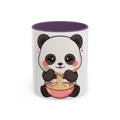 Kawaii Panda Ramen Mug, Cute Accent Coffee Mug