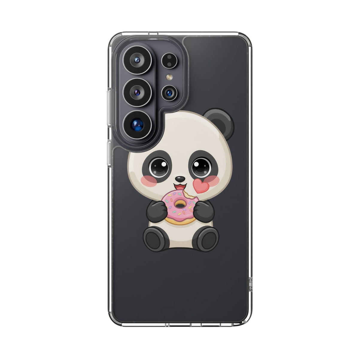 Kawaii Panda Phone Case with Donut