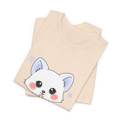 Kawaii Christmas Fox T-Shirt for Cozy Holiday Decorating