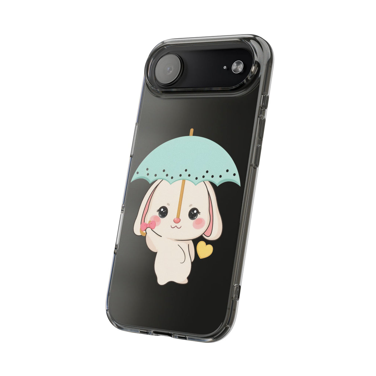 Kawaii Bunny Phone Case with Umbrella | Cute Clear Case