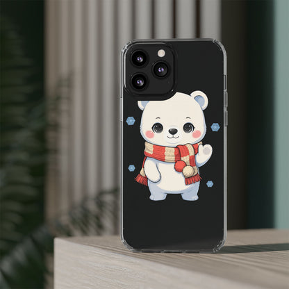 Kawaii Polar Bear Phone Case – Cozy Christmas Cub