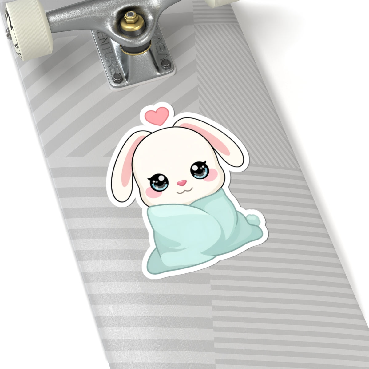 Cozy Bunny Sticker, Kawaii Blanket Buddy