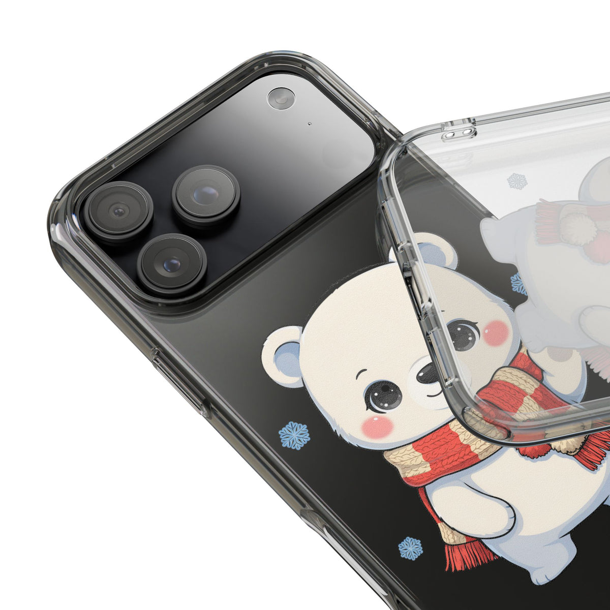 Kawaii Polar Bear Phone Case – Cozy Christmas Cub