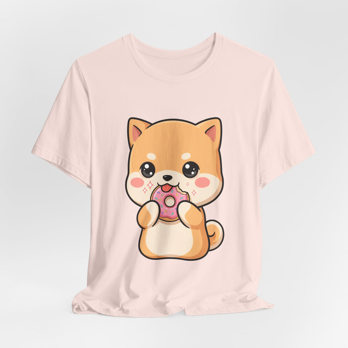 Kawaii Shiba Inu Donut Unisex Jersey Short Sleeve Tee
