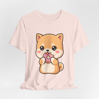 Kawaii Shiba Inu Donut Unisex Jersey Short Sleeve Tee
