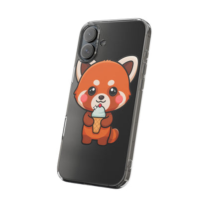 Kawaii Red Panda Phone Case with Ice Cream