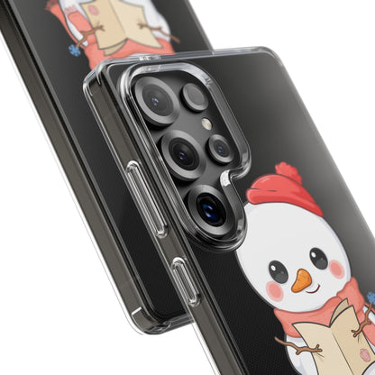 Kawaii Snowman Phone Case Reading to Santa