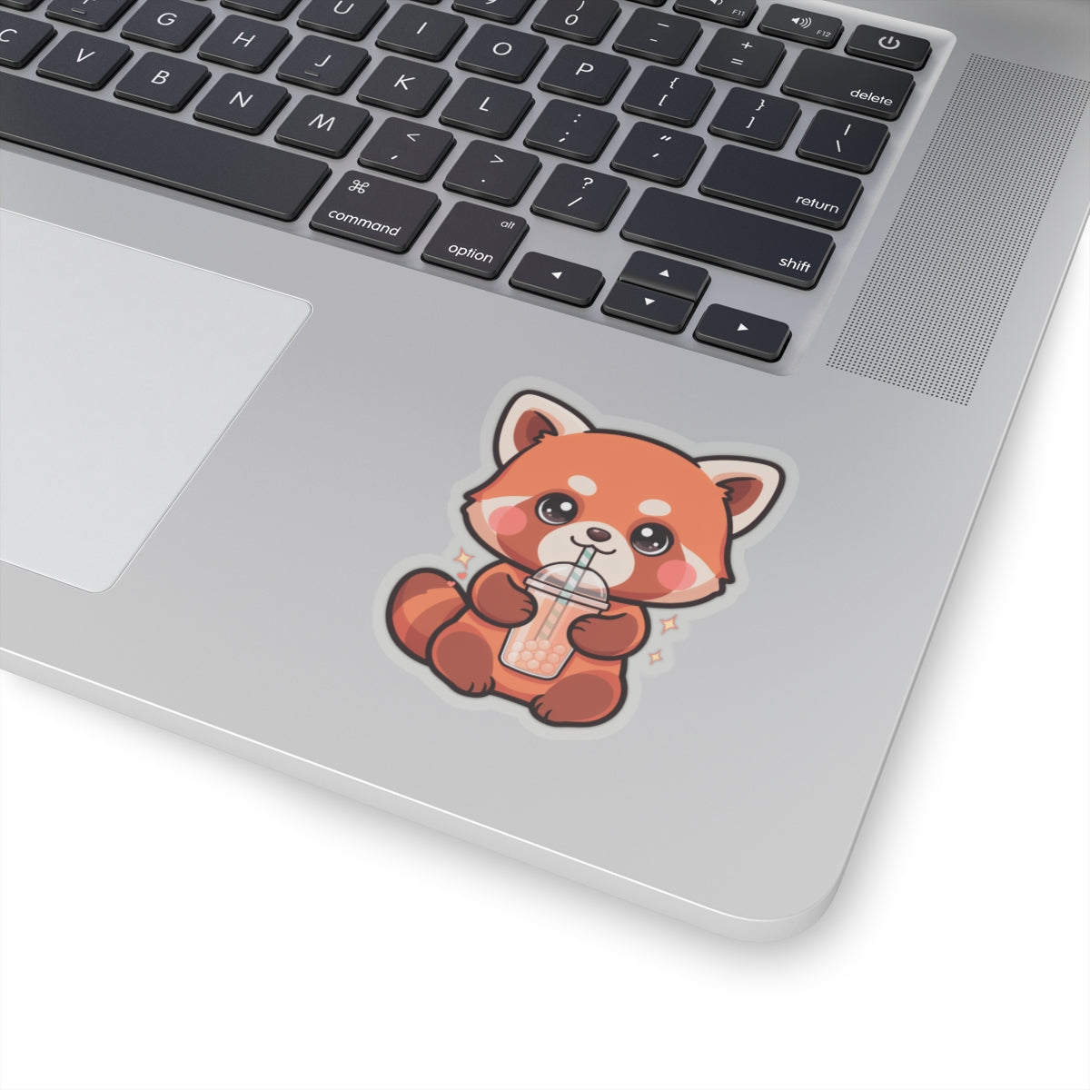 Kawaii Red Panda Bubble Tea Sticker for Boba Lovers