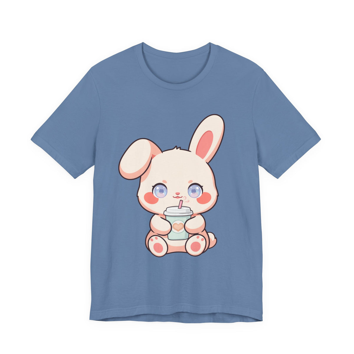 Kawaii Bunny Coffee T-Shirt: Cute Latte Lover Tee