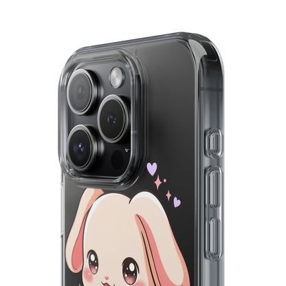 Kawaii Bunny Gamer Clear Impact-Resistant Phone Case