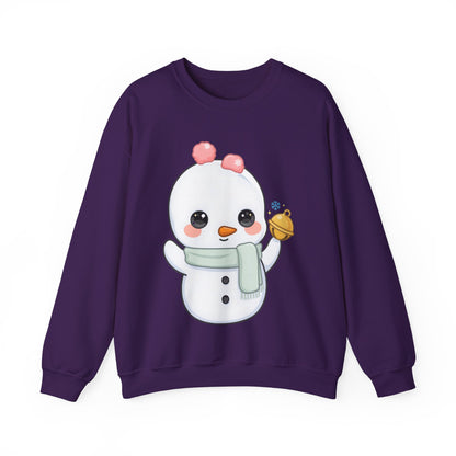 Kawaii Snowman Sweatshirt, Cute Winter Crewneck