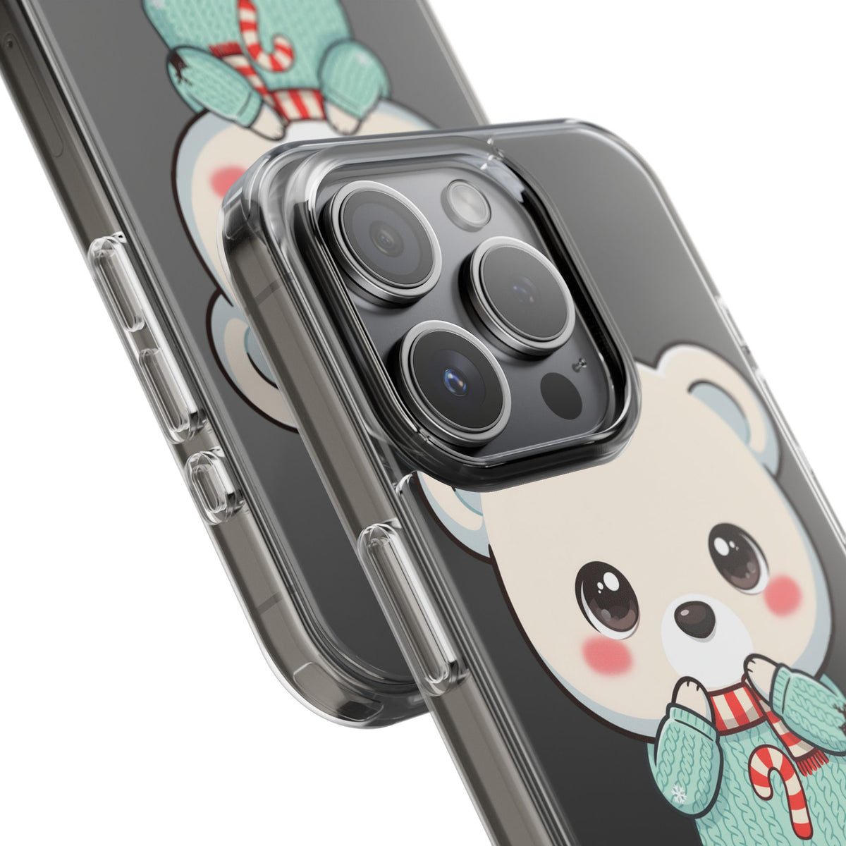 Kawaii Christmas Bear Phone Case for Holiday Season
