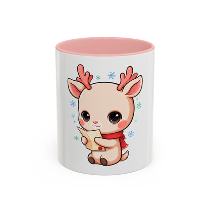 Christmas Reindeer Accent Coffee Mug for Cozy Holiday Mornings