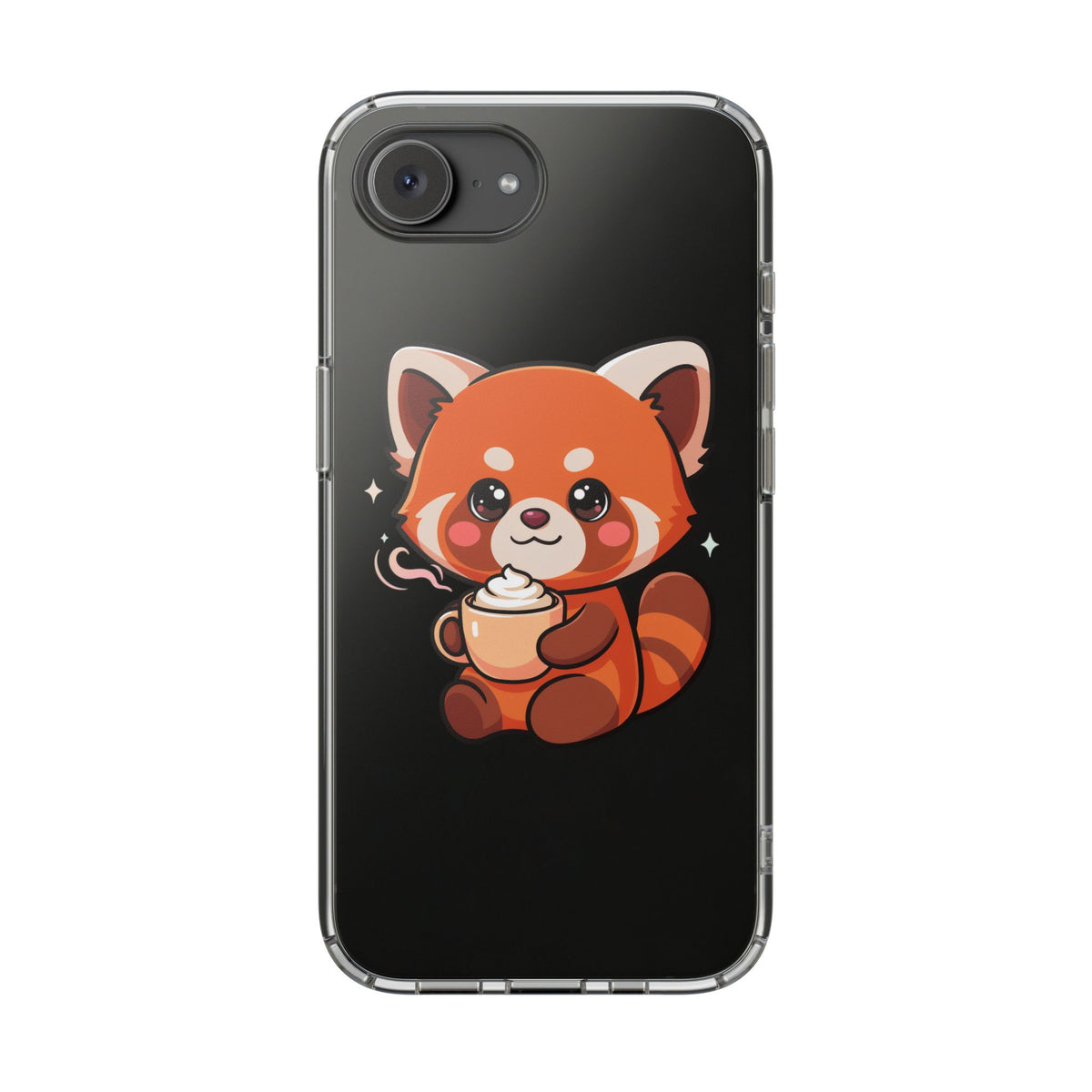 Kawaii Red Panda Phone Case with Latte