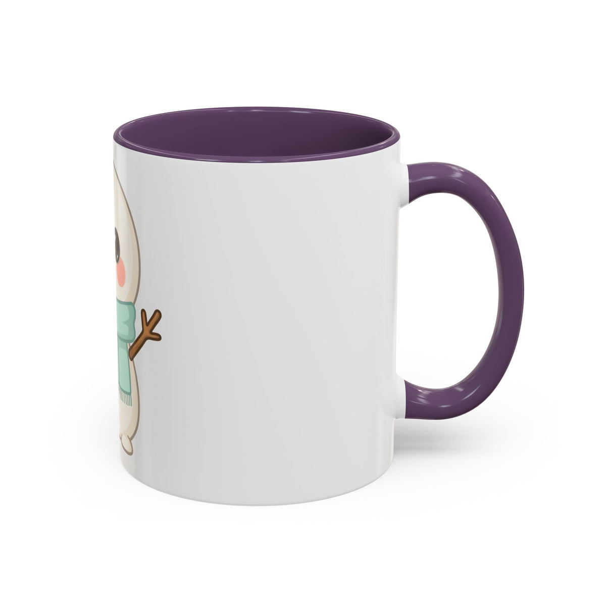 Kawaii Snowman Accent Coffee Mug for Cozy Cocoa Fans