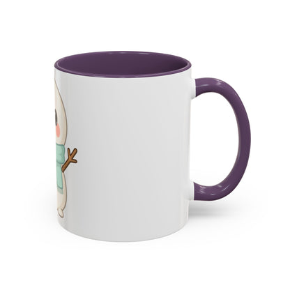 Kawaii Snowman Accent Coffee Mug for Cozy Cocoa Fans