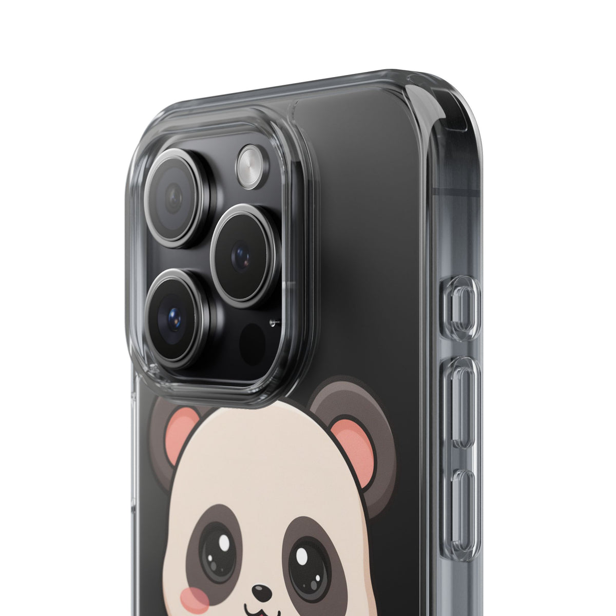 Kawaii Panda Sushi Phone Case, Clear Impact-Resistant Case
