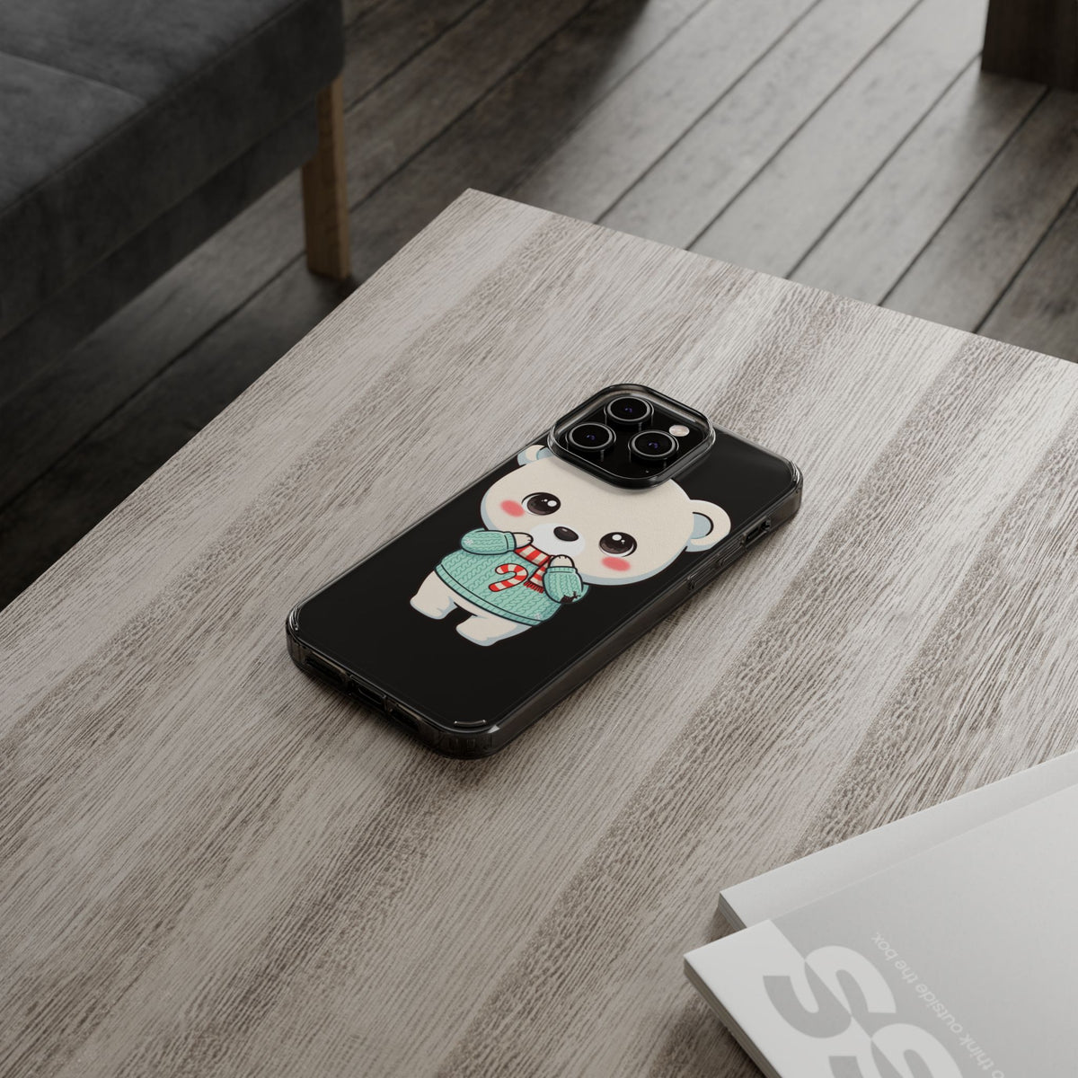 Kawaii Christmas Bear Phone Case for Holiday Season