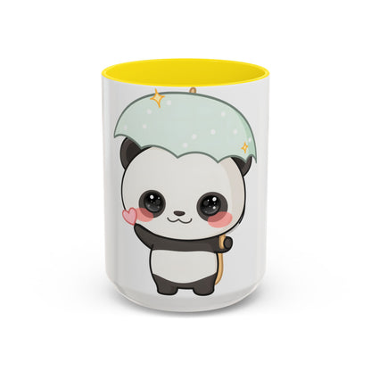 Cute Panda Accent Coffee Mug for Rainy Day Sips