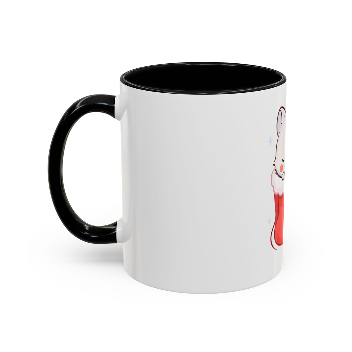 Kawaii Christmas Fox Accent Mug for Cozy Holiday Sips