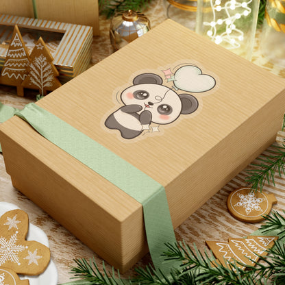 Kawaii Panda Sticker with Balloon for Cute Decor