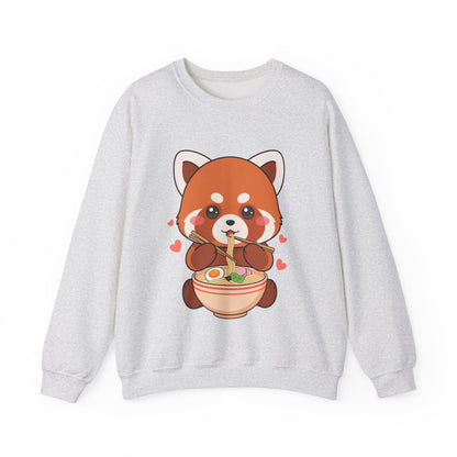 Kawaii Red Panda Ramen Sweatshirt for Cozy Foodie Days