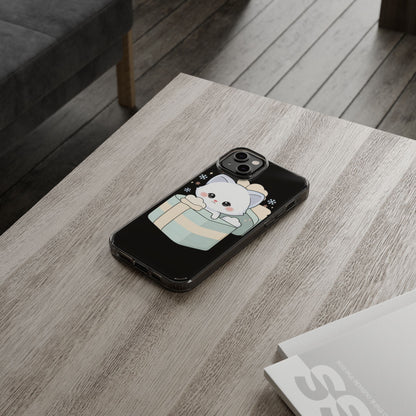 Kawaii Arctic Fox Clear Impact-Resistant Phone Case