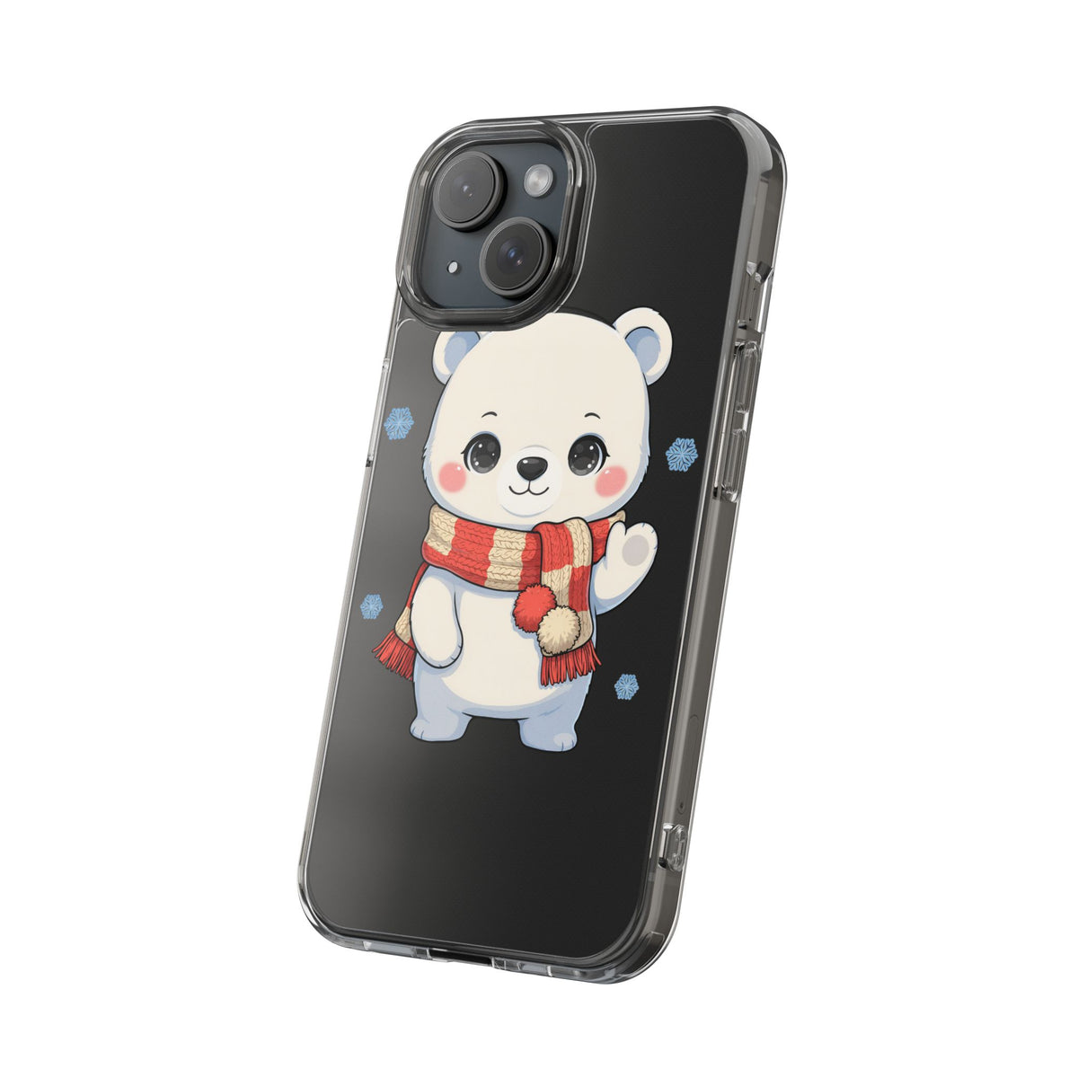 Kawaii Polar Bear Phone Case – Cozy Christmas Cub