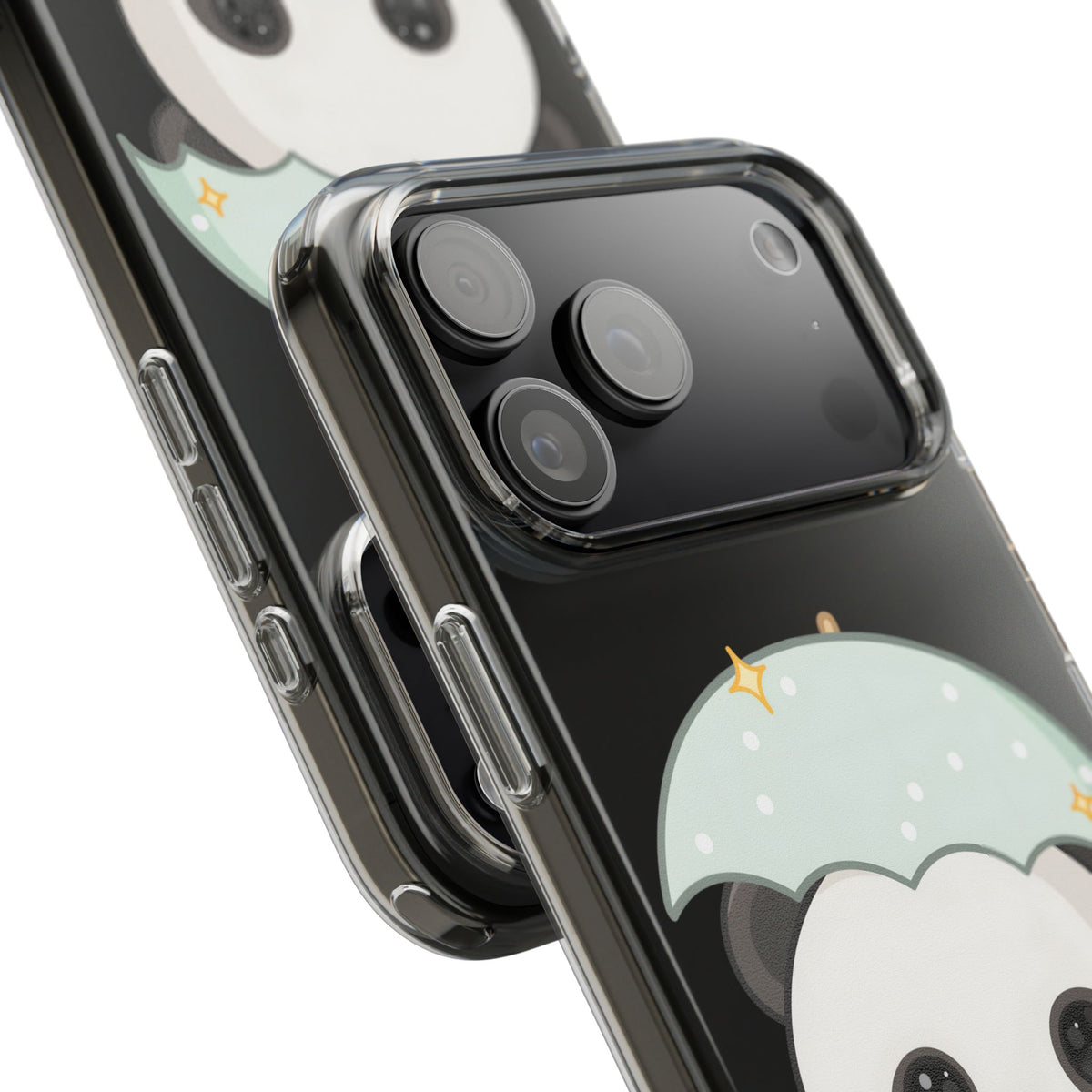 Kawaii Panda Clear Impact-Resistant Phone Case