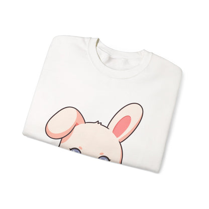 Kawaii Bunny Sweatshirt, Cute Latte Lover Crewneck