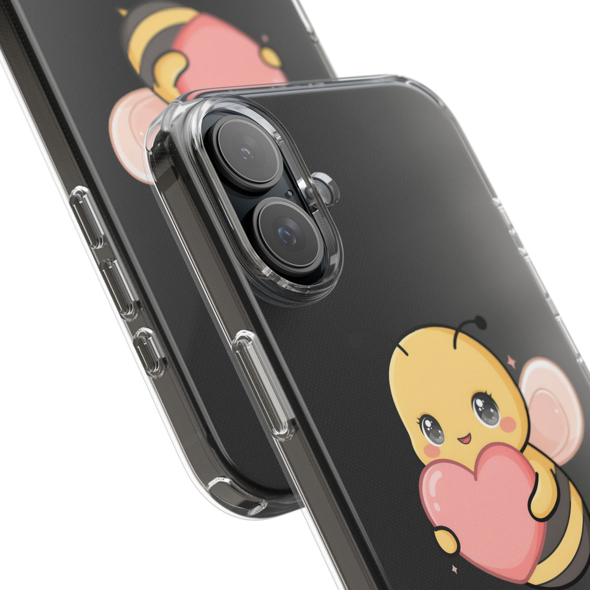 Kawaii Bee Clear Impact-Resistant Phone Case