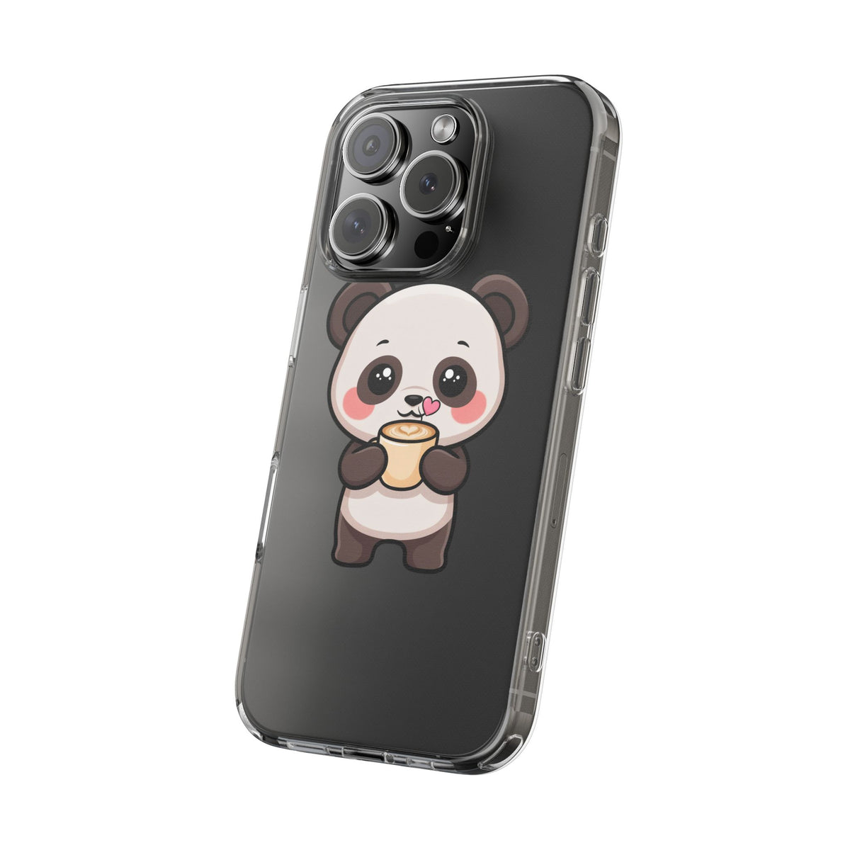 Kawaii Panda Latte Clear Impact-Resistant Case