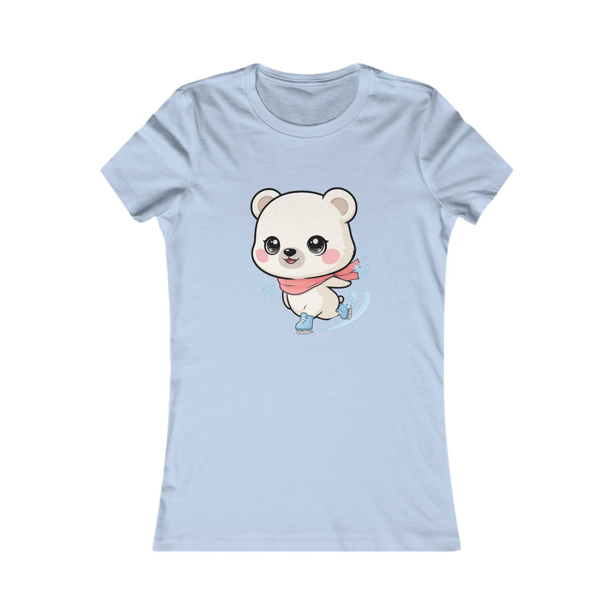 Kawaii Polar Bear Ice Skating Women's Tee