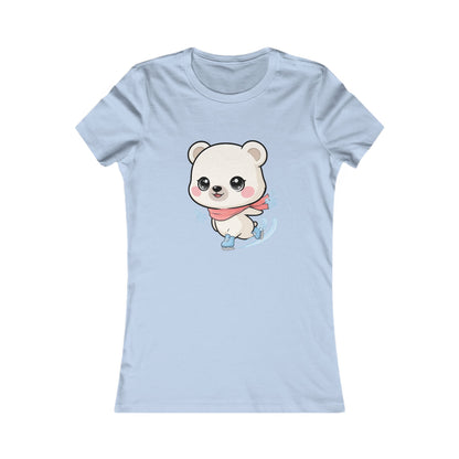 Kawaii Polar Bear Ice Skating Women's Tee