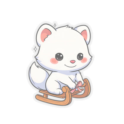 Kawaii Arctic Fox Sticker for Laptop and Journal