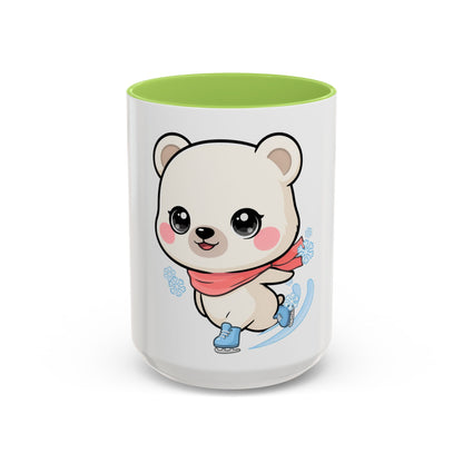 Polar Bear Ice Skating Mug – Cute Accent Coffee Mug