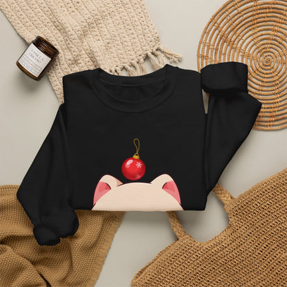 Kawaii Arctic Fox Christmas Sweatshirt, Cute Holiday Crewneck