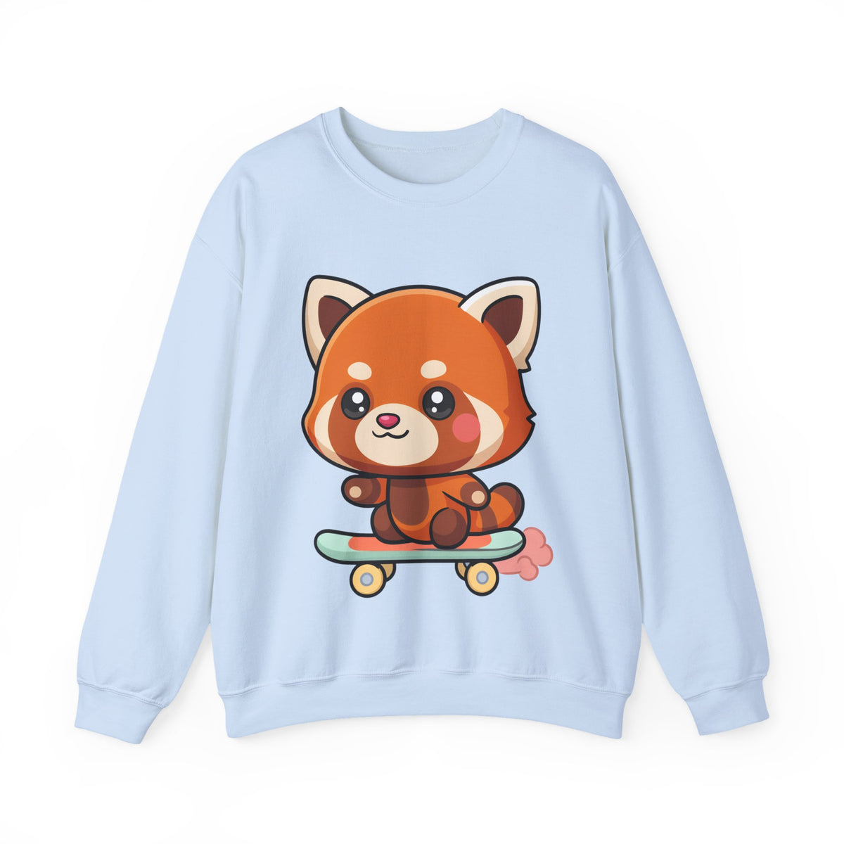 Kawaii Red Panda Skateboarding Sweatshirt, Cute Animal Gift