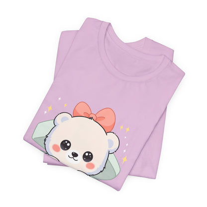 Kawaii Polar Bear Tee, Cute Gift Box Cub Unisex Shirt